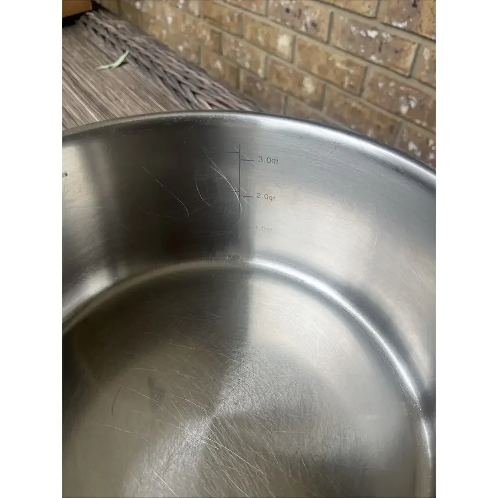 Viking Pro-Grade 4 Qt 3-Ply Copper Clad Stock Pot Stainless Interior + Glass Lid